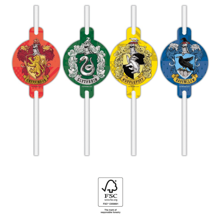 Harry Potter® papsugerør 4x - 21,5 cm.