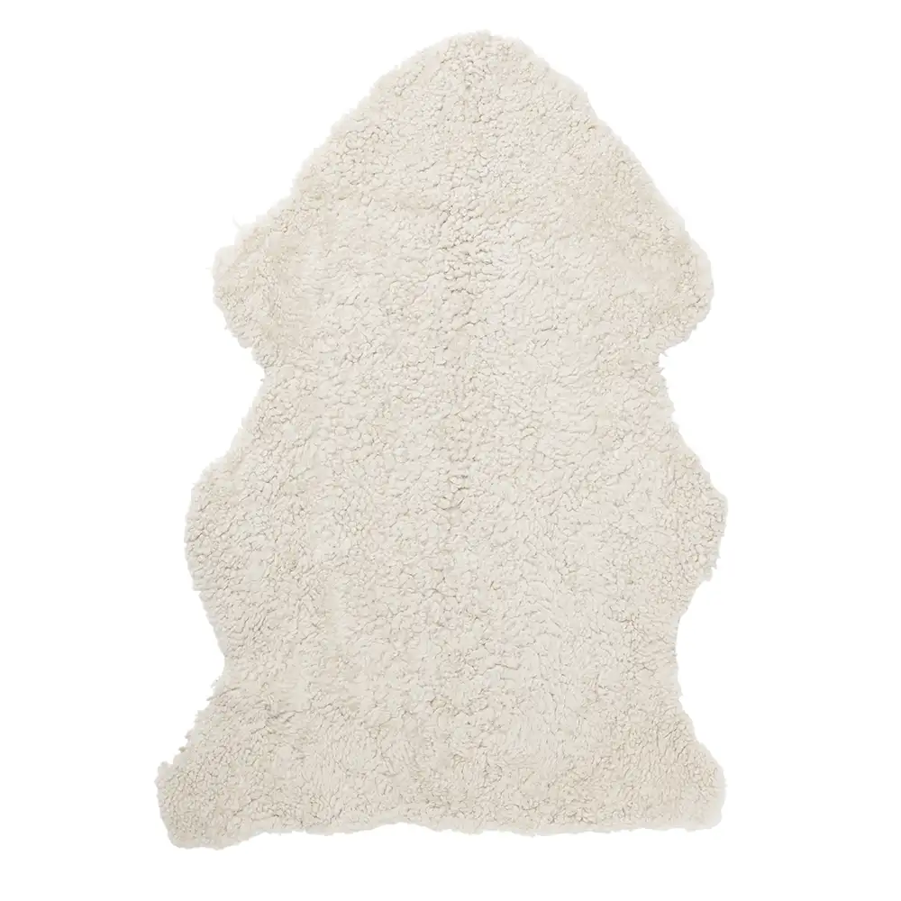 Skinnwille, Curly fåreskind 60x95 cm Beige moonlight
