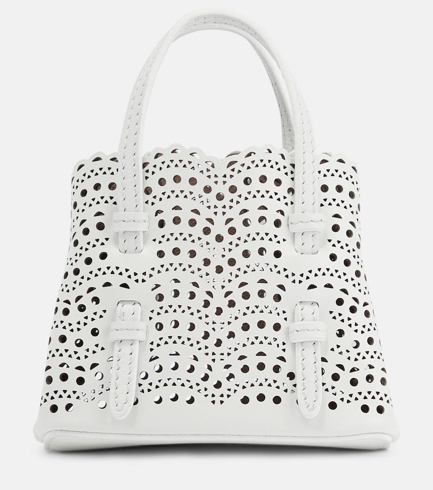 Alaïa Bolso cruzado Mina Mini de piel - blanco - Talla Única