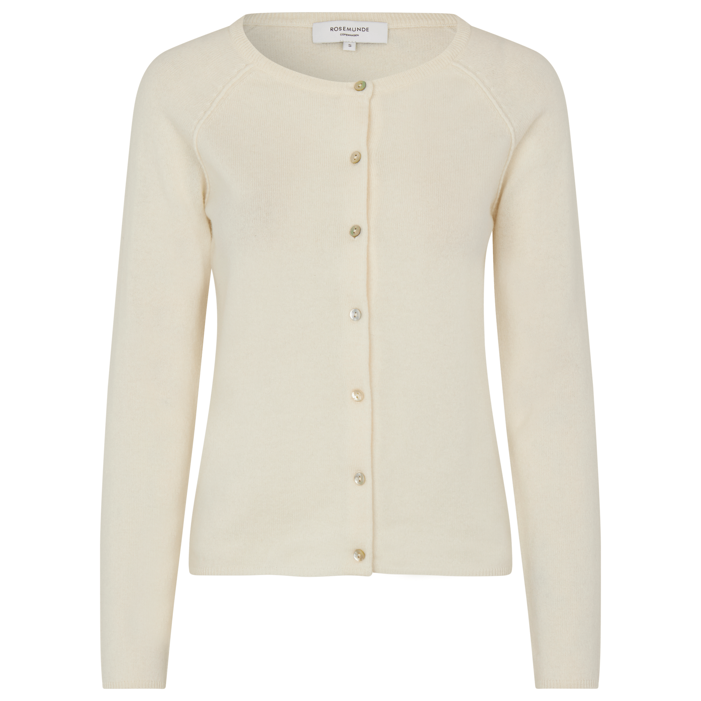Rosemunde, RWLaica LS O-neck Raglan Cardigan, Ivory - S / Ivory