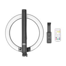 Circular Fill Light Set Plastic Metal RGB 10in with Tripod Remote Controller for Photography Video