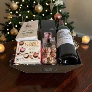 Gavekurv: Fransk Les Sonnailles og Belgiske Noble chokoladehjerter