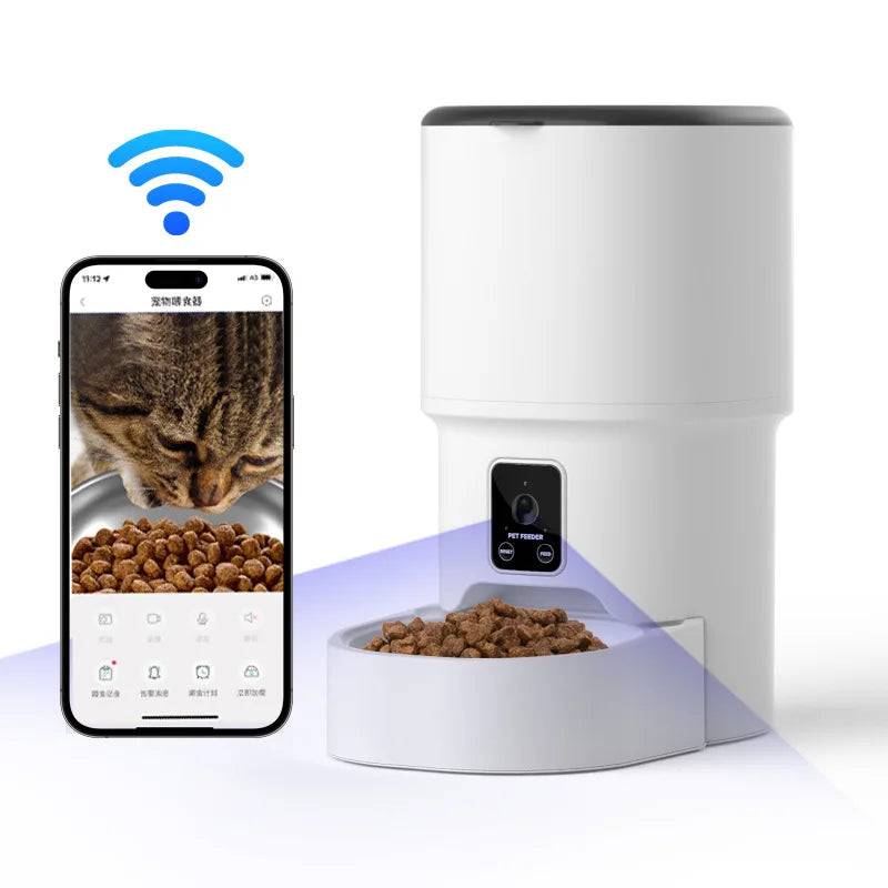 Smart WiFi Pet Feeder with HD Camera & Two-Way Intercom - video model / 4L (4L)