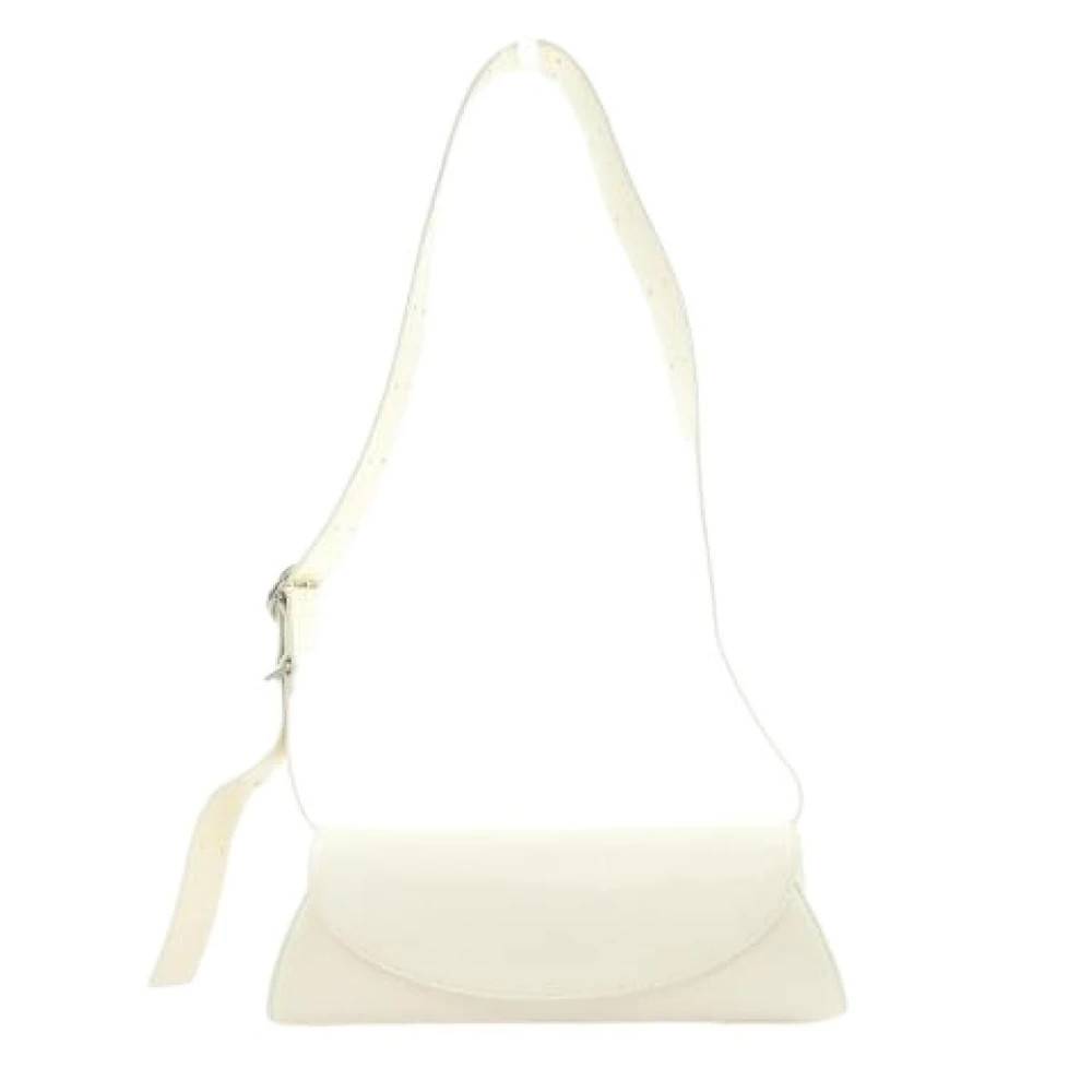 Jil Sander Pre-owned Pre-owned Cannolo Kalveskind Skuldertaske - Vintage - Dame - Beige - ONE SIZE - Uld