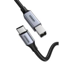 UGREEN USB-C til USB-B 2.0 printerkabel, 1m - Space Grey