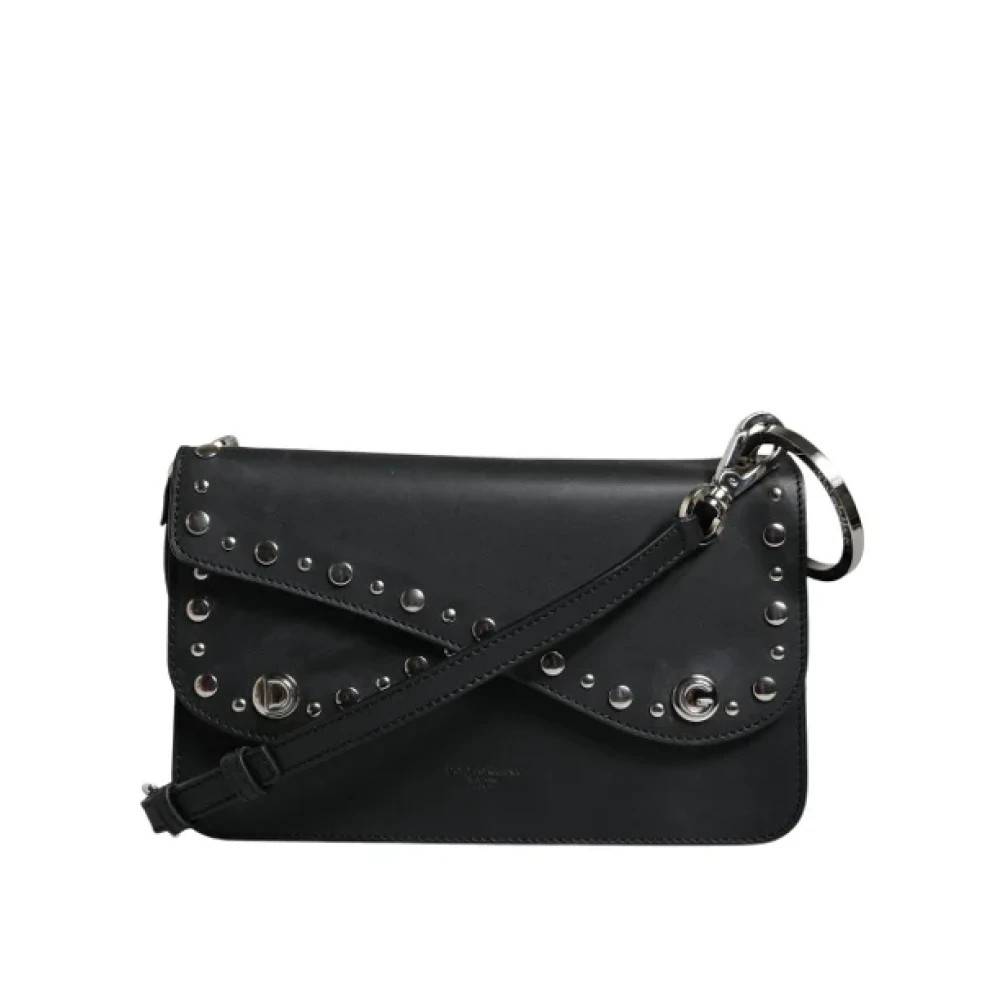 Dolce & Gabbana Pre-owned Pre-owned Laeder crossbody-tasker - Vintage - Dame - Sort - ONE SIZE - Uld