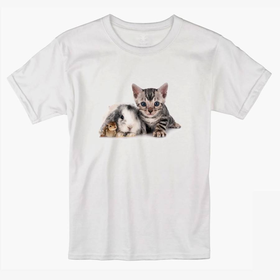 Kyckling Kanin Katt T-shirt Barn