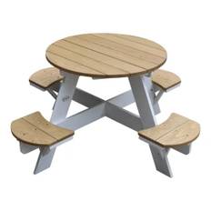 Axi Ufo Picknickbord Brun/vit Picknickbord 935087 bänk trädgård design hållbarhet