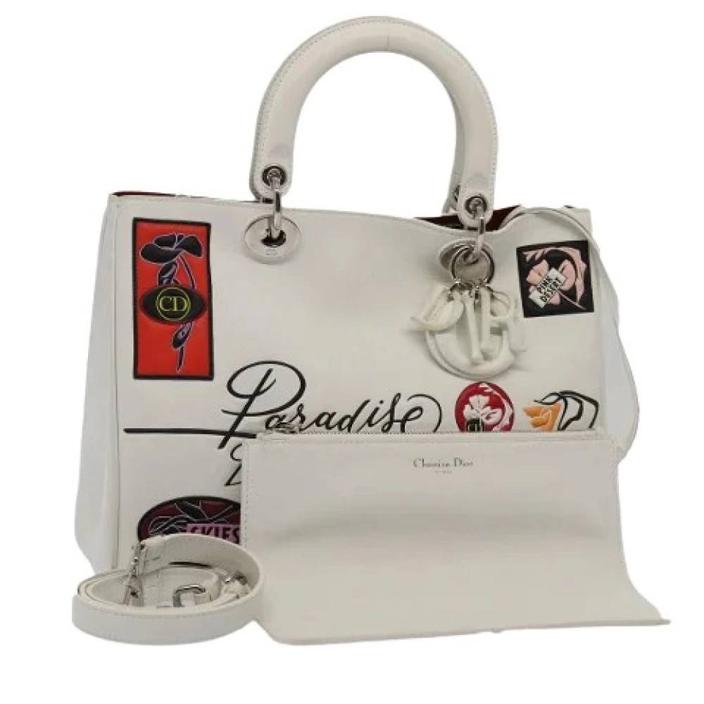 Dior Vintage Pre-owned Vintage Håndtaske - Vintage - Dame - Hvid - ONE SIZE - Uld