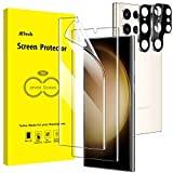 JETech Skärmskydd för Samsung Galaxy S23 Ultra 5G 6,8 Tum med Kameralinsskydd, Screen Protector Flexibel TPU Film, Fingeravtryck ID Kompatibel, HD Klar, 2-Pack Varje