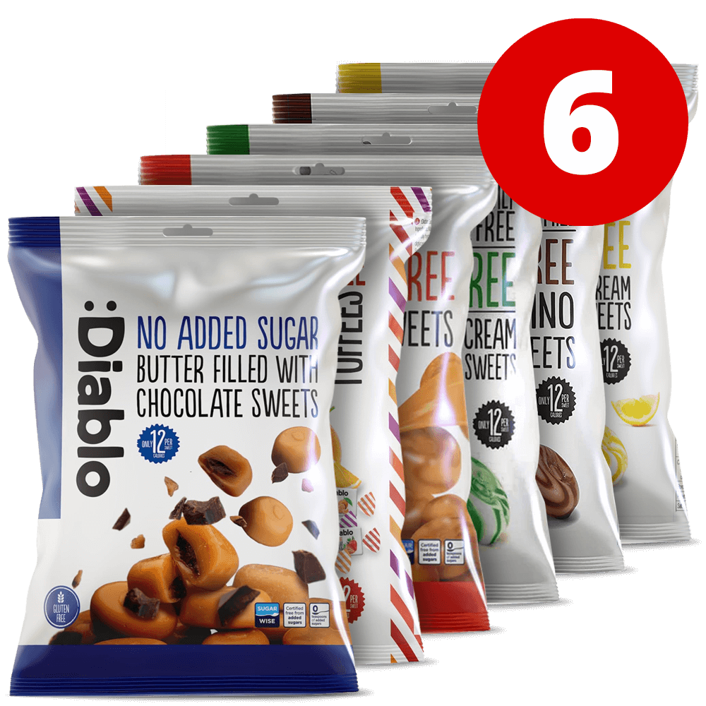 Diablo Sweets Mixed - 6x75g. (Sugar Free)