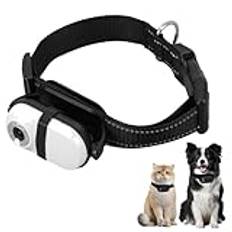 1080P Kattkamerahalsband med Videoinspelning, 315° Justerbar Vinkel Katthalsbandskamera, 130° Vidvinkel Hundspårhalsband, små Actionkameror, Kroppskamera för Husdjur, Utomhus (64