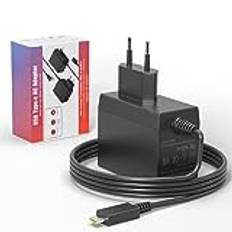 Laddare för Switch/Lite Switch/OLED/Steam Deck, 39W USB C snabbladdare adapter 15 V/2,6 A hållare TV-läge och Dock&Pro-styrenhet