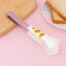 Kitchen Cooking Tong Cute Cat Paw Shape Stainless Steel Small Salad Barbecue Food Tong Pink S Small vit