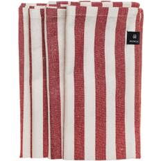Himla Bretagne Napkin Deep Red Str 50x50 - Stofservietter Bomuld hos Magasin