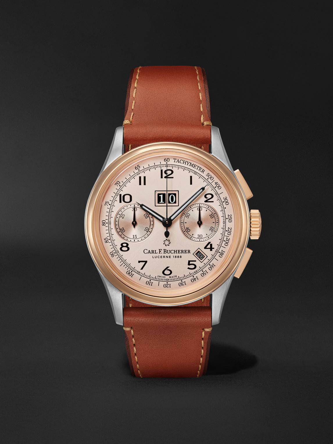 CARL F. BUCHERER - Heritage BiCompax Annual Limited Edition Automatic Chronograph 18-Karat Rose Gold and Stainless Steel Watch, Ref. 00.10803.07.42.01 - Men - Neutrals