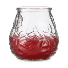 Ljus Ibergarden 43594 Röd Transparent Glas Paraffin Citronella Pelargon 9 x 9,5 x 9 cm (6 antal)