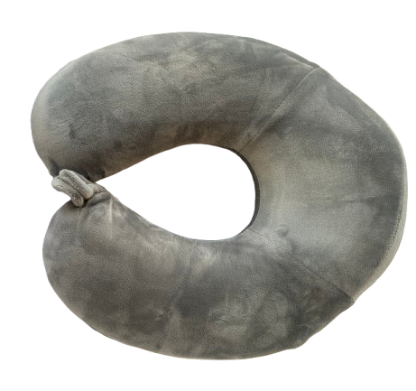 PMF Nakkepude, Memory foam, med knap - Grå.