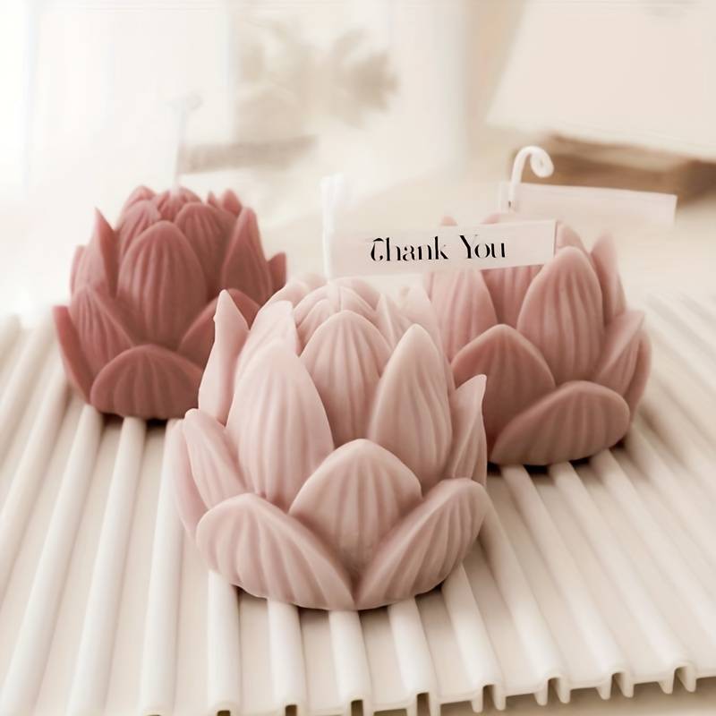 TEMU For Lotus Flower Silicone Mold For Candles And Soaps - 3d Resin Casting, Diy Wax Crafts, Handmade Clay Decorating Tool By Silike Lufei, Silike Lufei