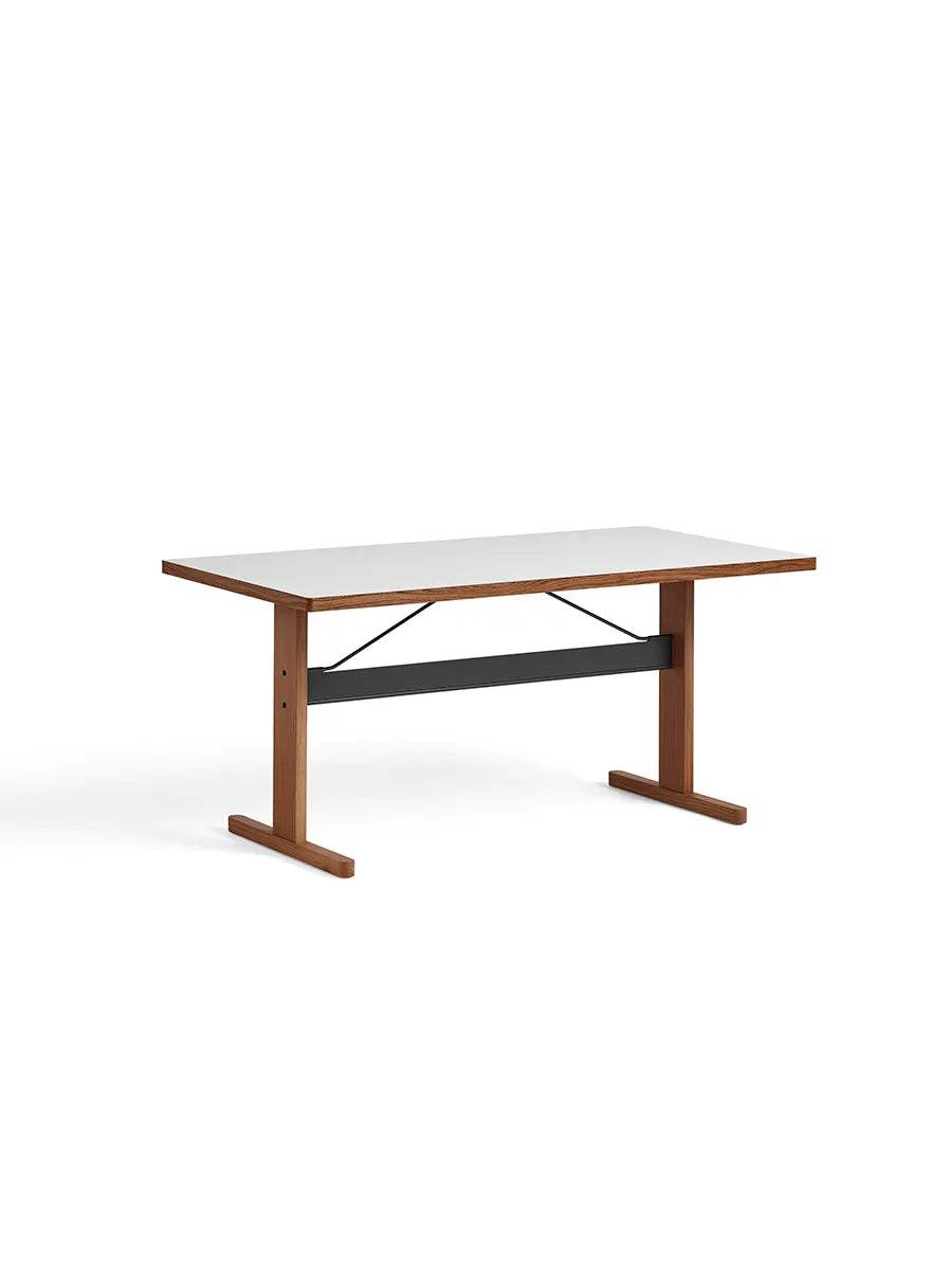 Passerelle Table, L160 cm fra Hay Water-based lacquered oak / Thyme green / Water-based lacquered oak - Jacobsen Plus