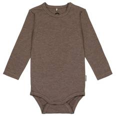 Mikk-Line Kid's Wool/Bamboo L/S Body Merino undertøj Børn størrelse 86 farve brun