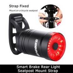 Leadbike smart cykel bakljus bromsavkänning cykelljus cykel ficklampa ipx 6 usb laddningsbar led baklykta mtb tillbehör - Led rem