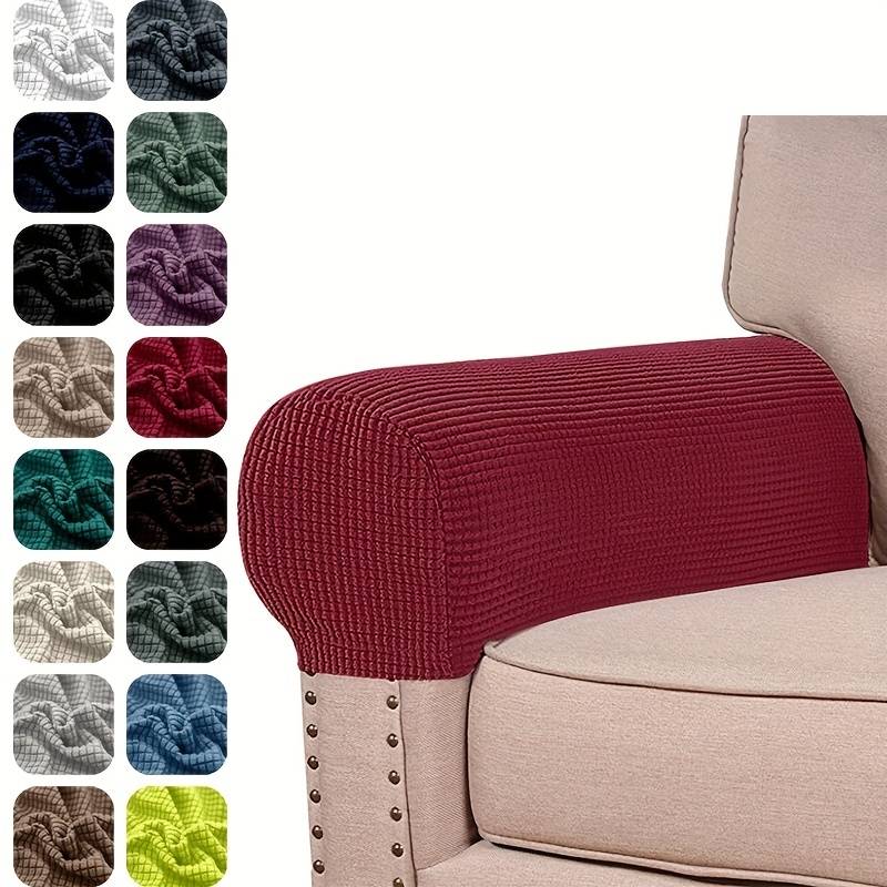 TEMU 2pcs Spandex Armchair Slipcovers, Stretch Armrest Covers For Chairs And Couch Sofa Armrest Covers, Sofa Cover Non-slip Furniture Protector For Bedroom Office Living Room Home Decor