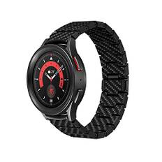 pitaka Carbon Armband für Samsung Galaxy Watch 7/6/6 Classic/5/5Pro/4 Classic/4 aus Kohlefaser 47/46/45/44/43/42/40mm Universal Uhrenarmband mit Magnetischem Verschluss Modern
