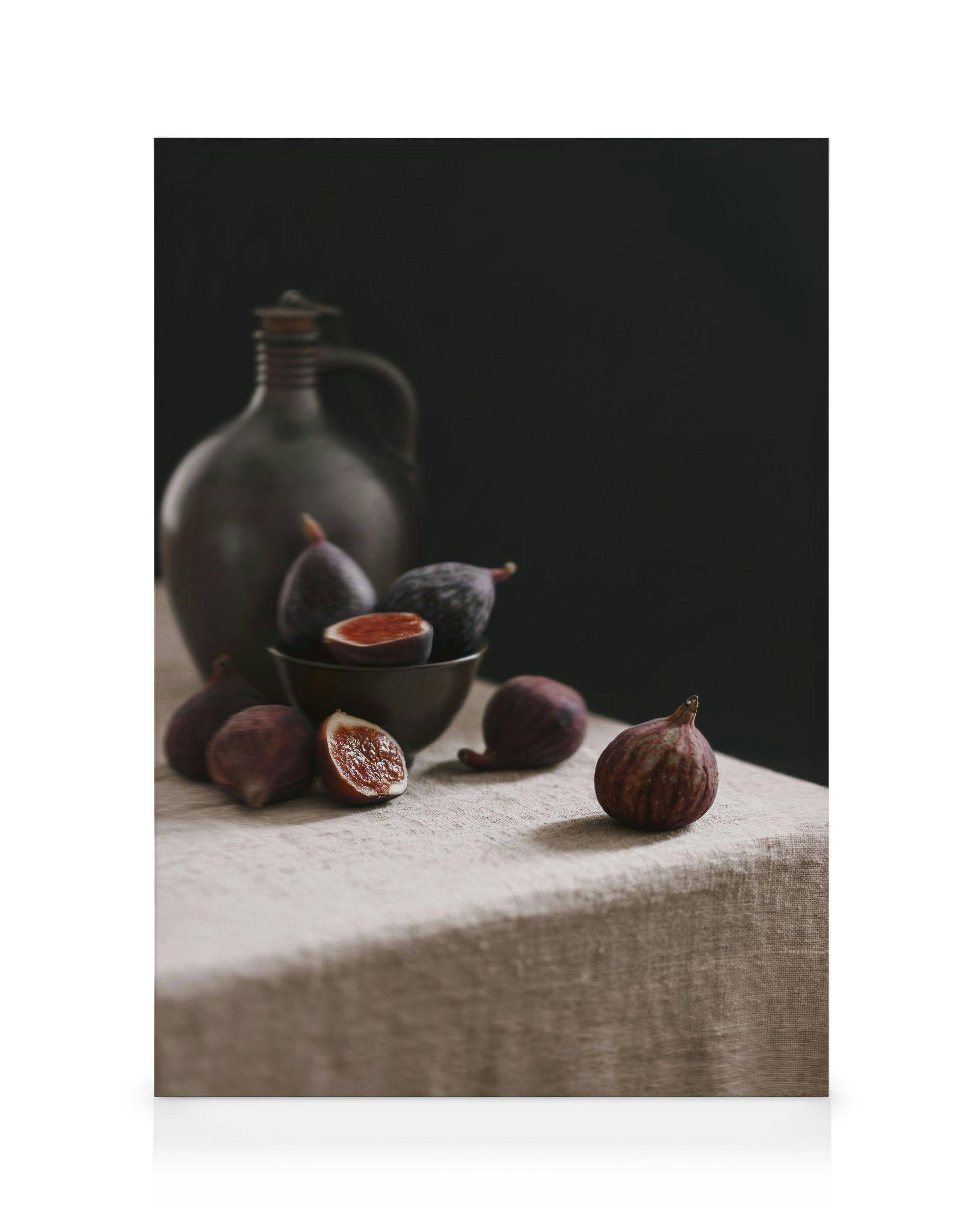 Canvastavlor Fig Still Life Canvastavla (30x40 cm - Svart ram)