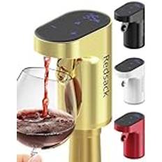 Redsack Elektrisk vinpump, vindispenser, whiskyhällare, vinluftare, pumpar upp en justerbar mängd sprit/vin, fin present till män, kvinnor, familj eller vänner (guld)