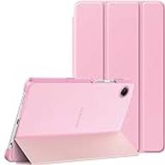 MoKo Case Fits Samsung Galaxy Tab A9 8.7-Inch 2023 (SM-X110/X115/X117), Lightweight Stand Smart Case Hard Shell for All-New Galaxy Tab A9 8.7" 2023 Tablet, Two View Angle, Flowers Pink
