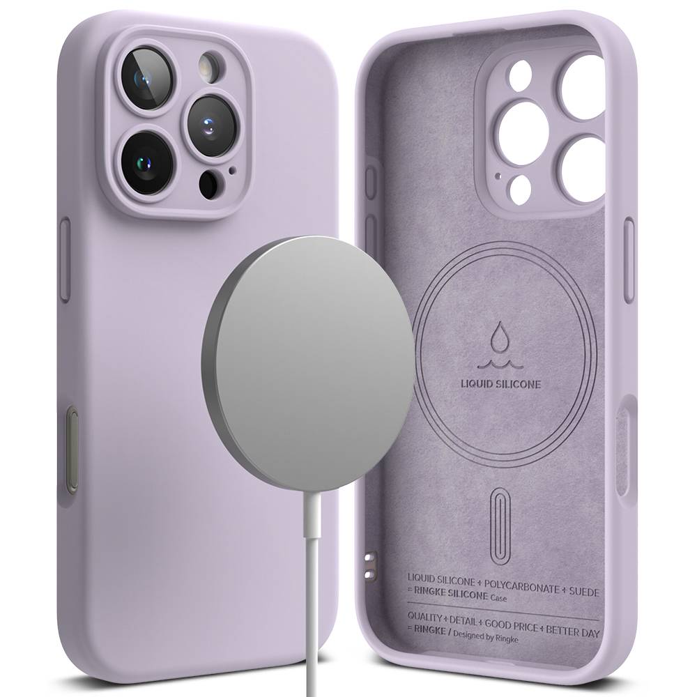 Ringke Silikon Magnetic Skal iPhone 16 Pro Max Light Purple