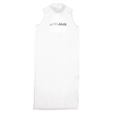 Nike, Klänning, Dam, XS, Polyester, Ärmlös Långklänning med Logotryck - white (XS)
