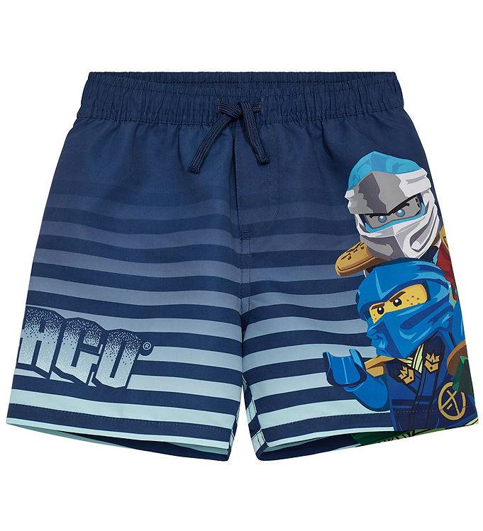 LEGO® Ninjago Badshorts - LwAgan 305 - Mörkblå m. Tryck - LEGO® Wear - 9 år (134) - Badkläder
