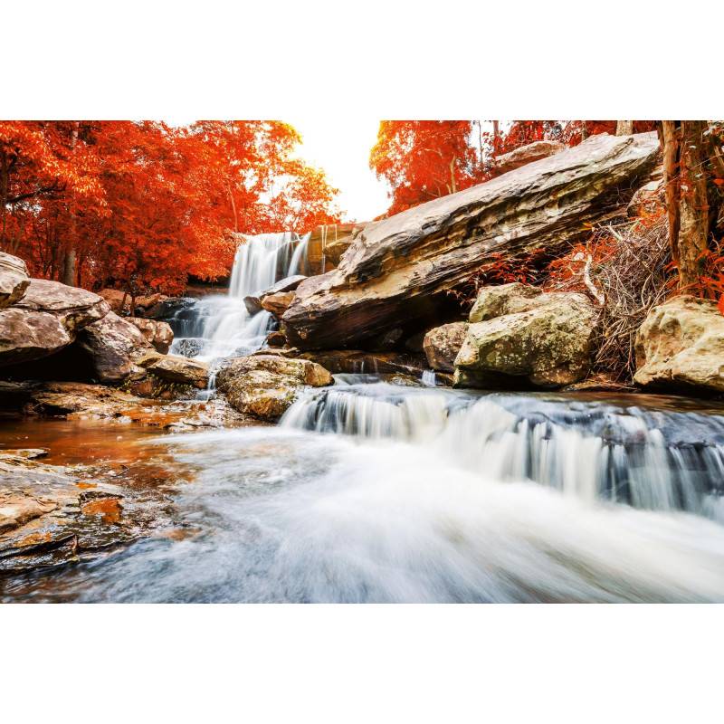 Fototapet - Landscape With The Waterfall.