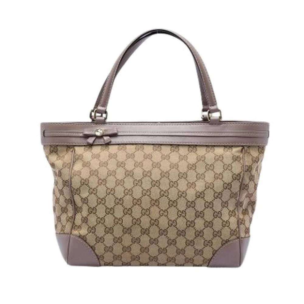 Gucci Vintage Pre-owned Mayfair Tote Bag - Vintage - Dame - Beige - ONE SIZE - Læder