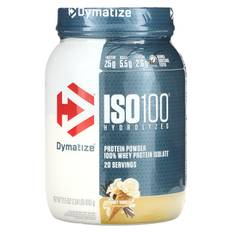 Dymatize, ISO100, hydrolyzed, 100% whey protein isolate, gourmet vanilla, 610g (1.34lb)