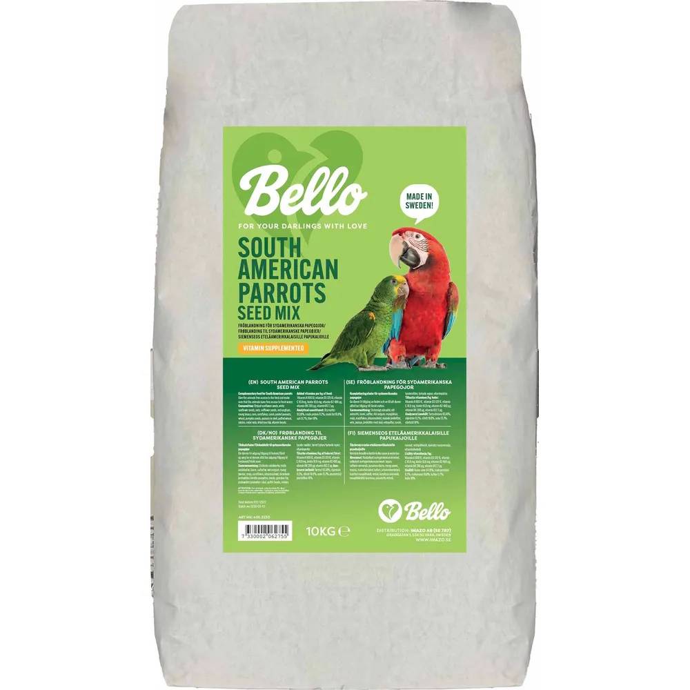 Bello SørAmerikansk Papagøye Frøblanding - 10 kg