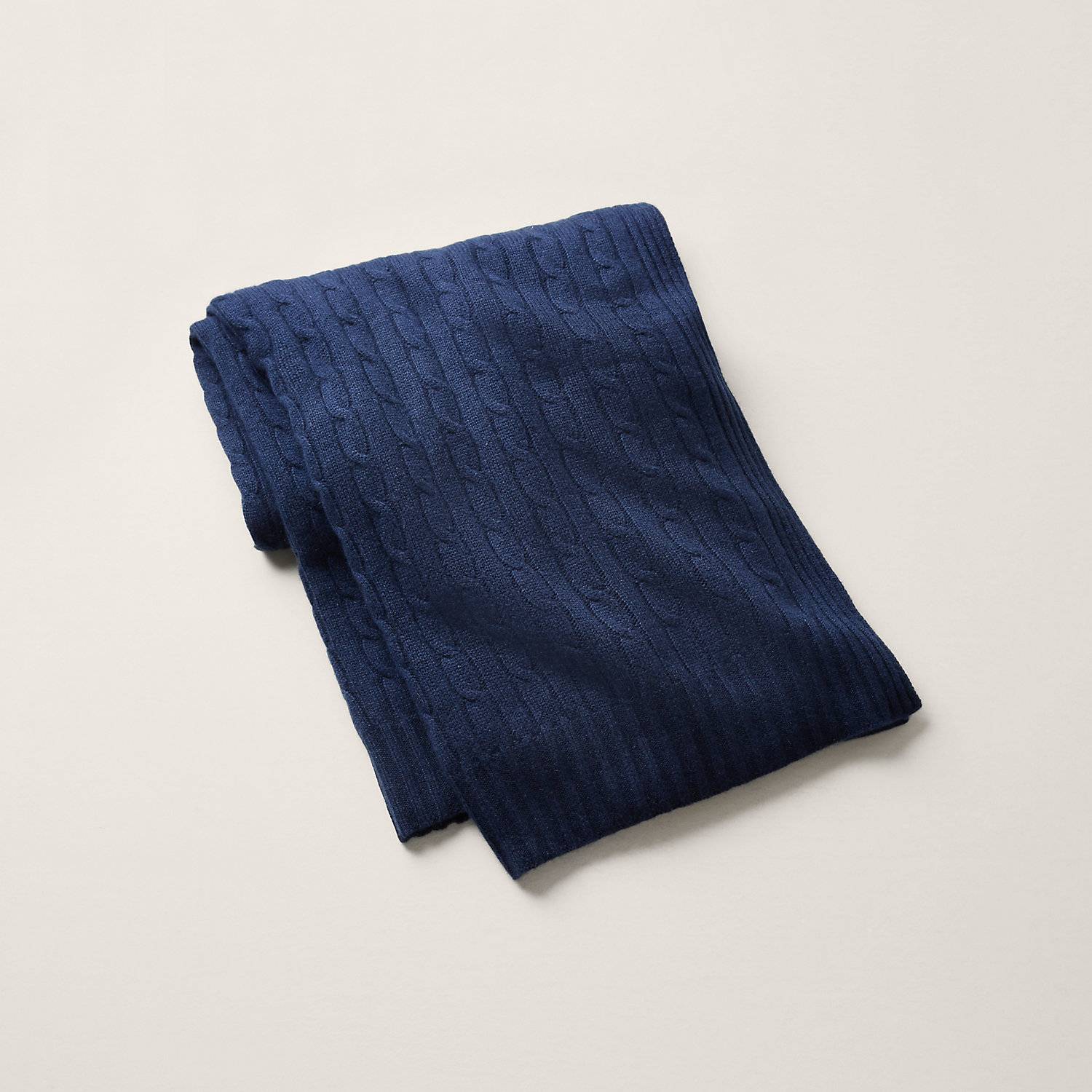 The Iconic Cable Cashmere Throw Blanket