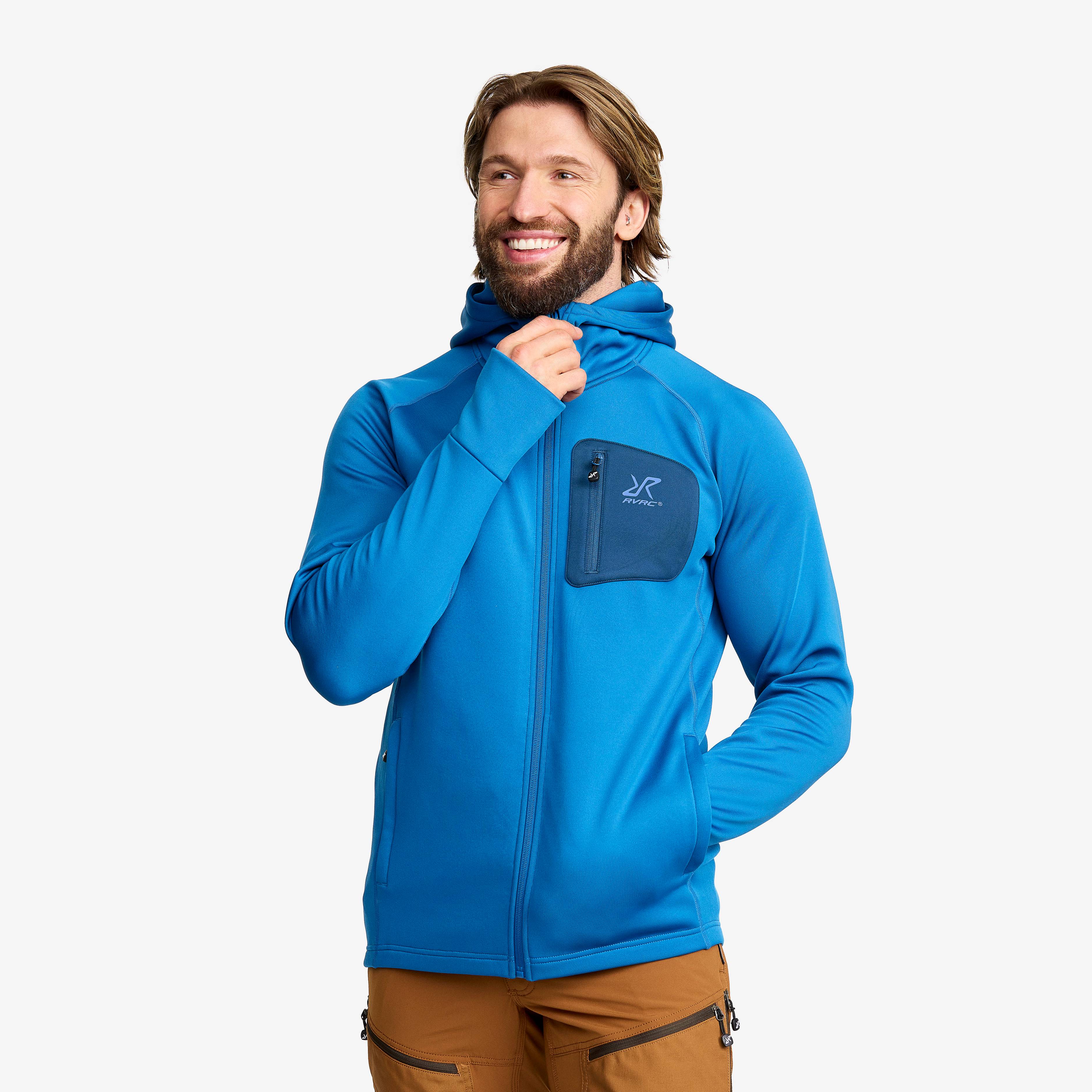 Evolution Stretch Fleece Hoodie Herre Classic Blue, Størrelse:2XL - Herre > Overdele > Fleece & Midlayers