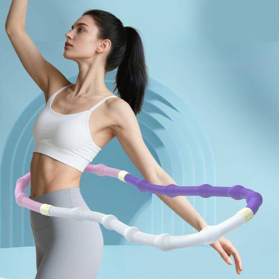 Viktad Mjuk Fjäderring Midjevänlig Vikbar Fitnessring Bärbar Hemmagym Män Kvinnor Vuxna Kropp Midja Slankande Träningsutrustning white