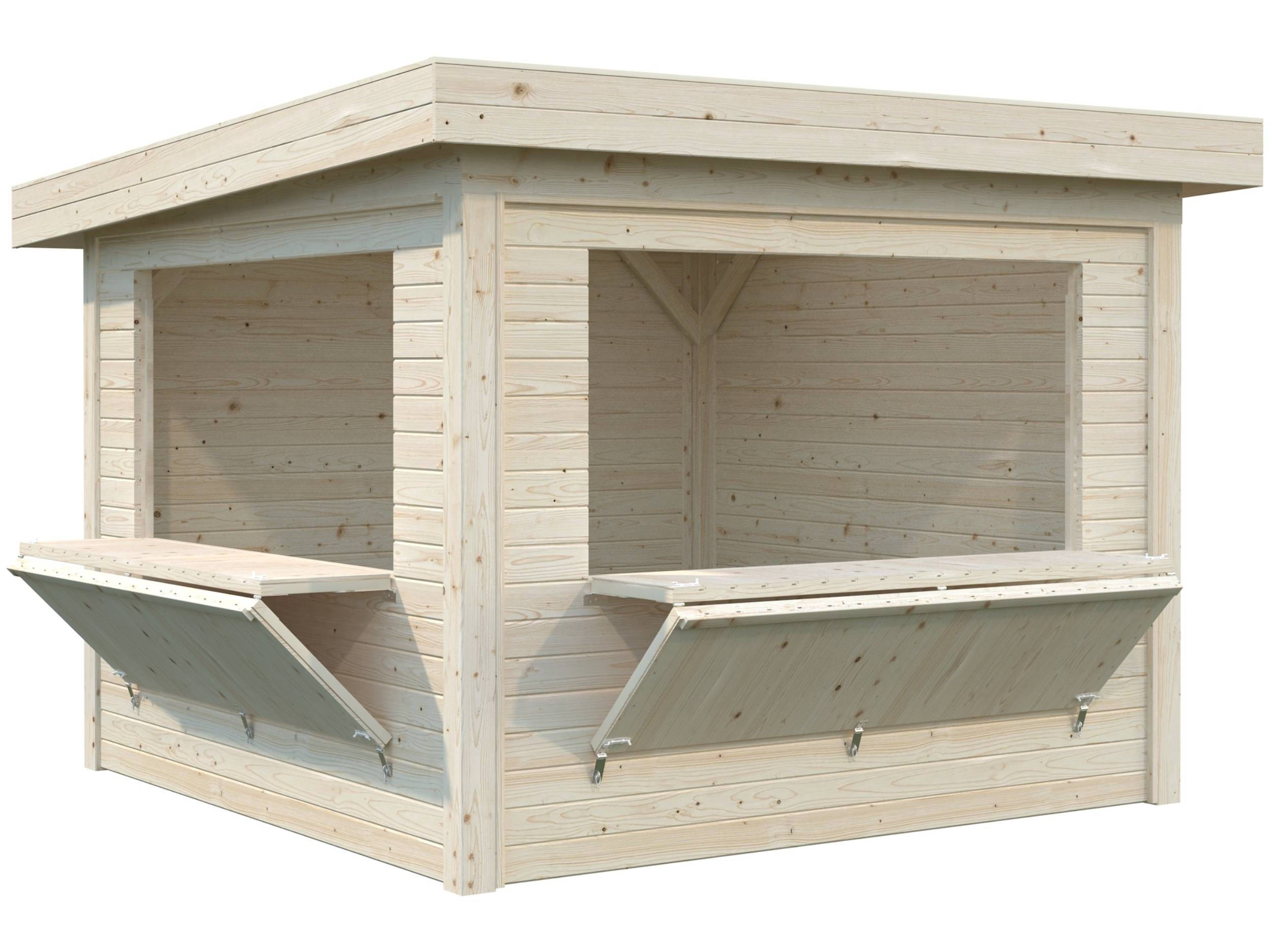Salgsbod m/luger, Lenna 305, 8,3 m², natur