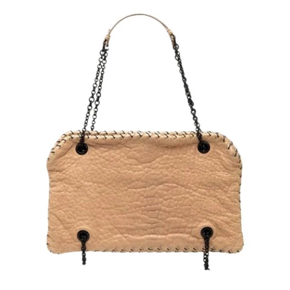 Bottega Veneta Vintage Pre-owned Vintage Skuldertaske - Vintage - Dame - Beige - ONE SIZE - Uld