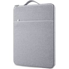 13 tommer Laptop Taske Vandtæt Blød Aktetaske Beskyttelse til MacBook Air 13 M2 M1 A2681 A2337 A2179(2018-2022)/MacBook Pro 13 M2 M1 A2338 Grå