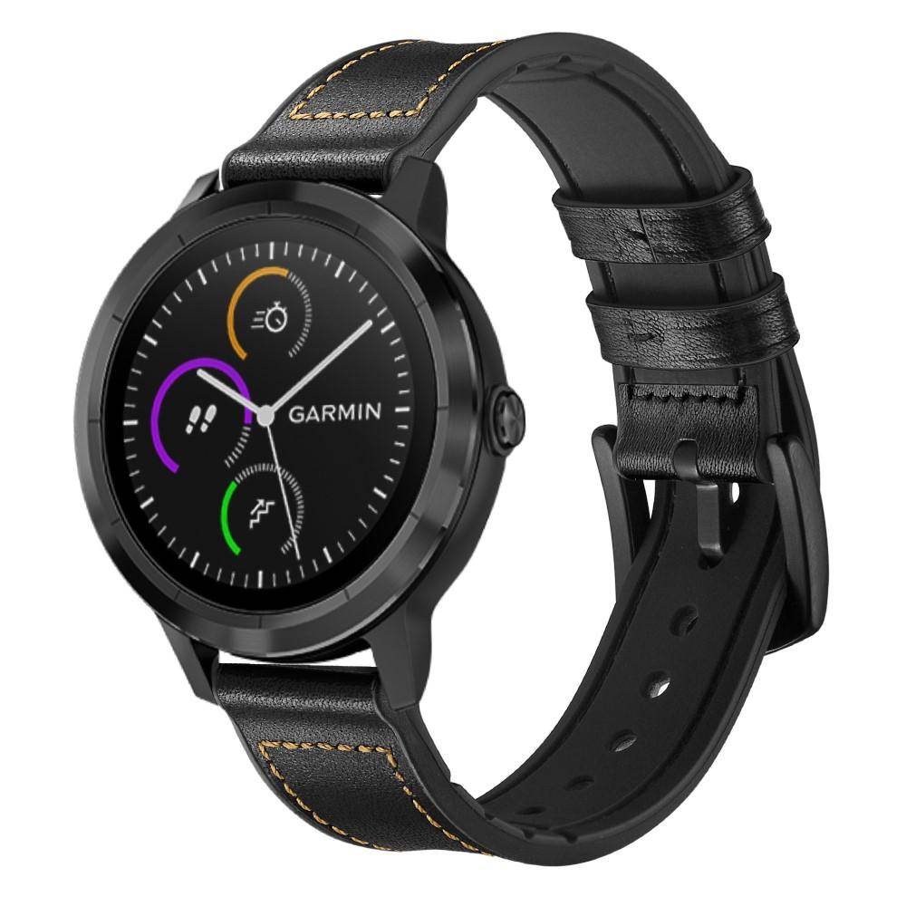 Garmin Vivoactive 3 Armband i äkta läder, Svart