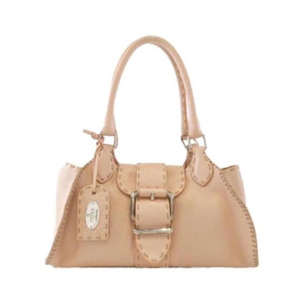Fendi Vintage Pre-owned Vintage Skuldertaske - Vintage - Dame - Beige - ONE SIZE - Uld
