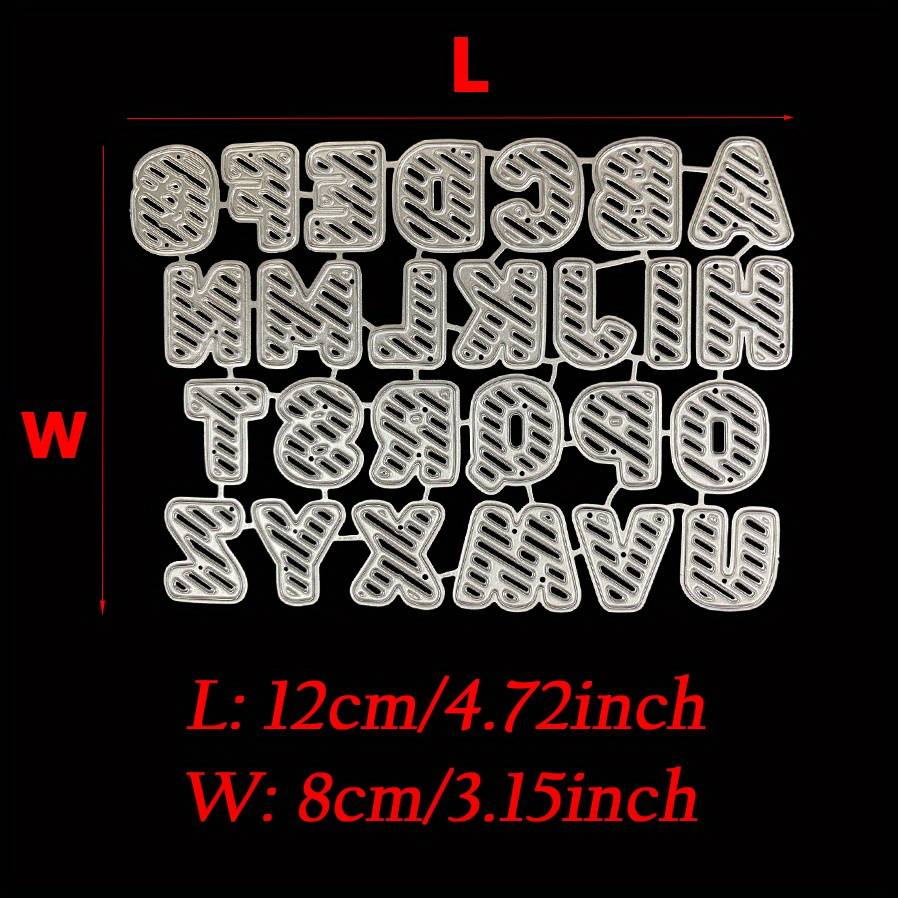 TEMU A To Z Alphabet Metal Cutting Dies Letter Scrapbooking Album Invitation Paper Card Making