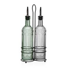 Set med olja och vinäger Versa Metall Glas 500 ml 7,5 X 33,5 X 15,5 CM