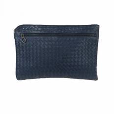 Bottega Veneta Vintage, Pre-owned, Herre, Blå, ONE SIZE, Læder, Pre-owned Laeder clutches