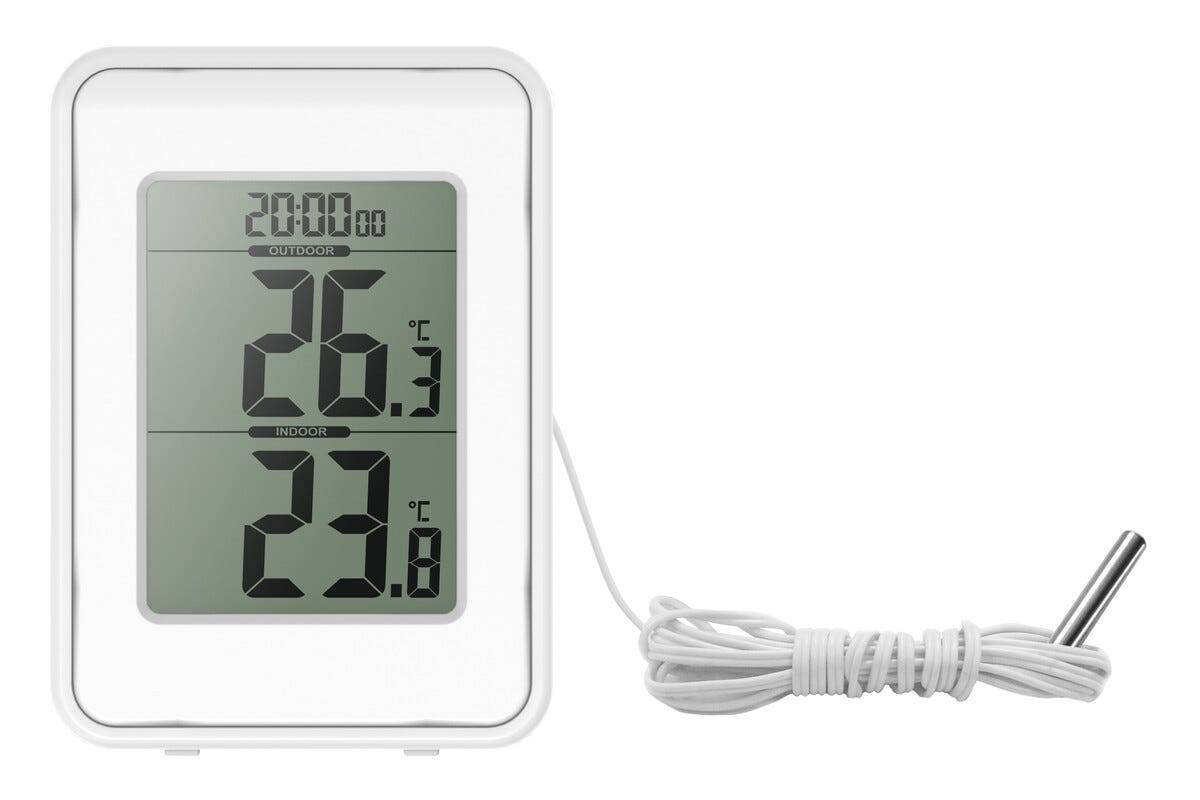 Clas Ohlson Termometer Inomhus/Utomhus, Vit